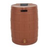 Good Ideas Rain Wizard 50 Gallon Plastic Outdoor Home Rain Barrel Water Storage Collector with Brass Spigot and Flat Back Design, Terra Cotta (3 Pack) - 3 of 4