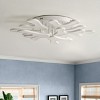 Modern Abstract LED Ceiling Light , White Flush Mount Fixture with Organic Branch Design for Living Room - 3 of 4