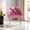 CENGHU Modern Velvet Accent Chair, Luxury Handmade Armchair with Gold Legs, for Living Room and Bedroom - 4 of 4