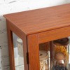 ChicFurnit Decorative Storage Cabinet 2 Doors Curio Cabinet with Adjustable Shelves for Home Office, Brown, 41.14"*16.34"*10.43" - 4 of 4