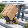 EcoSummer 3-in-1 Stair Climbing Hand Truck, 1000LB Folding Dolly Cart with Telescoping Handle & Elastic Rope, Yellow. - 3 of 4