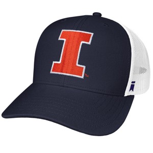University Of Illinois Team Logo Cotton Twill Trucker Cap Navy OS - 1 of 4
