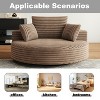 360° Swivel Chaise Lounge Lazy Accent Chair Cozy Sleeper Sofa Single Swivel Chair, Beige/Brown/Green/Black/Gray-ModernLuxe - 3 of 4