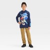 Boys' Sonic the Hedgehog Hooded Pullover Sweatshirt - Navy Blue - 4 of 4