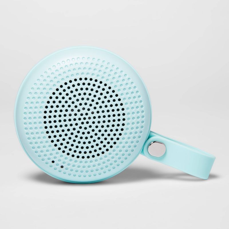 heyday&#8482; Round Portable Bluetooth Speaker with Loop - Light Teal, 1 of 4