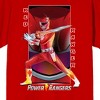 Power Rangers Red Ranger Pose Crew Neck Short Sleeve Red Men's T-shirt - image 2 of 3