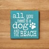 Slickblue Dog and Beach Wood Sign, Knotty Pine Material, Wall or Shelf Decor, Rustic Style, 7x7 Inches, Multiple Colors - 3 of 3