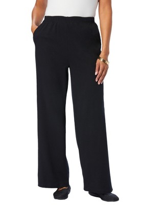 Jessica London Women's Plus Size Soft Ease Wide Leg Pant