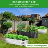 2-Pack Galvanized Raised Garden Beds, 4.5x2x1 FT Oval Metal Planter Boxes for Vegetables & Flowers, Outdoor Gardening Raised Beds with Open Bottom - 4 of 4