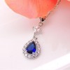 Sonoma Stud Pendant Necklace Blue Pear Clear Cz Womens Ginger Lyne Collection - 4 of 4