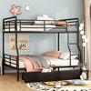 Sturdy Full XL Over Queen Metal Bunk Bed with Underbed Drawers - 2 of 4