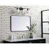 Elegant Lighting Soft corner metal rectangular mirror 24x36 inch in Black - 3 of 4