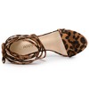 Allegra K Women's Back to College Open Toe Lace Up Chunky High Heels Strappy Sandals - 4 of 4