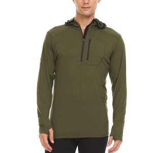 Minus33 Merino Wool Micro Weight - Men's Wool 1/4 Zip Sun Hoodie Woolverino - 1 of 4