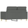 vidaXL Sofa Accent Upholstered Sofa Couch Furniture for Living Room Fabric - Dark Gray 47.2" - 4 of 4