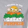 Women's - Peanuts - I Believe In The Great Pumpkin Cropped Graphic T-Shirt - 2 of 4