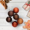 Northlight 100ct Shatterproof 3-Finish Christmas Ball Ornament Set 2.5" - Brown/Orange - 2 of 3