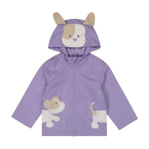 LONDON FOG Baby and Little Girls' Animal Jersey Lined Rainslicker Jacket - 1 of 2