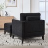 CAVINAS Farmhouse Upholstered Accent Armchair with Ottoman&Reversible Lid Coffee Table,Boucle Lounge Chair for Living Room&Bedroom - 4 of 4