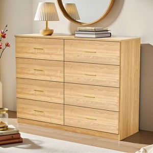 Okak Modern 8/9-Drawer Dresser with Gold Handles, Wide Bedroom Storage Chest for Living Room - 1 of 4