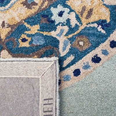 Antiquity Blue and Silver 8' x 10' Wool Tufted Area Rug