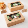 Juvale 24 Pack 6 Count Cupcake Boxes with Windows, To Go Containers for Bakery, Desserts, Muffins (Kraft Paper, 3.7x4.2x3.7 in) - 2 of 4