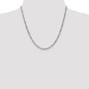 Black Bow Jewelry 3.5mm 14k White Gold Hollow Figaro Chain Necklace - 3 of 4