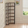 MAYEERTY 7-Tier Corner Bookshelf Corner Bookcase Storage Display Rack - 3 of 4