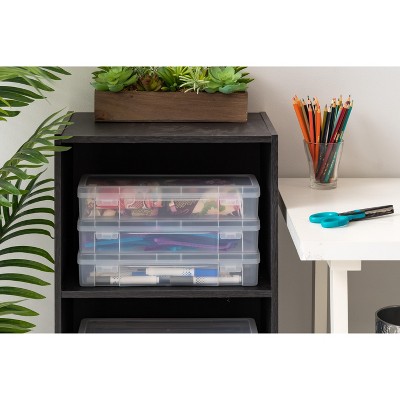 Large Clear Plastic Stackable Storage Boxes with Latching Lids, 10-Pack