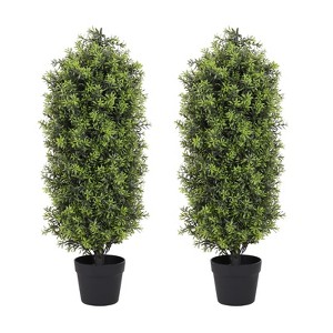 Rbied Green Composite Artificial Tree, Artificial Foliage/Topiary for Indoor and Outdoor ( 2-Piece ) - 1 of 4