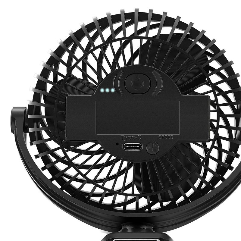 Holmes 4&#34; On-The-Go Portable Clip Rechargeable Battery 360&#176; Rotation Fan Black, 5 of 7