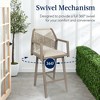 Best Choice Products Set of 2 Indoor/Outdoor Aluminum, Woven Rope Swivel Barstools w/ Armrests - 3 of 4