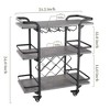 Bar Cart 3 Shelves - 3 of 4