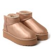 Fireside by Dearfoams Women's Kingston Genuine Shearling Platform Bootie - 3 of 4