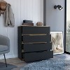 Drawer Dresser 35"H, Four Drawers, Superior Top, Black / Light Oak - 2 of 4