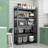 78 Inch H 5-Tier Black Adjustable Metal Storage Shelf for Garage Shed Supermarket Living Room Multi-Purpose Storage Shelf - 2 of 4