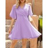 Women's Floral Dress Casual Short Sleeve Sundress Swing A Line Maxi Dresses - 2 of 4