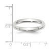 Black Bow Jewelry 2mm to 6mm 14K White Gold Domed Comfort Fit Band - 4 of 4