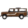 1985 Land Rover Defender 110 County Station Wagon Russet Brown with White Top Limited Edition 1/64 Diecast Model Car by Mini GT - 2 of 4
