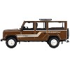 1985 Land Rover Defender 110 County Station Wagon Russet Brown with White Top Limited Edition 1/64 Diecast Model Car by Mini GT - image 2 of 4