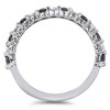 Pompeii3 1/2ct Alexandrite & Diamond Half Eternity Ring 14K White Gold SZ5 (Not Enhanced) - 2 of 4