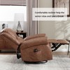 KWPZQEB Manual Recliner Chair, Big Mans Recliner Chairs for Adults with Heat Massage, Vintage Glider Recliner w/ Rocker&Swivel for Living Room - 2 of 4