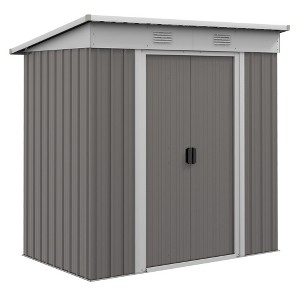 NicBex Metal Outdoor Storage Shed with Double Sliding Doors and 2 Air Vents for Garden,Patio,Backyard - 1 of 4