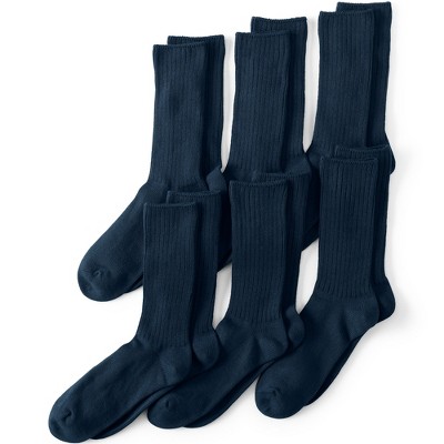 Lands' End Men's Cotton Crew Sock 6-Pack