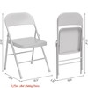 Office 2/4 Pack Metal Folding Chairs, All Steel Frame Portable Folding Chairs Set of 2/4, Easily Foldable and Stackable Event Chairs - 3 of 4