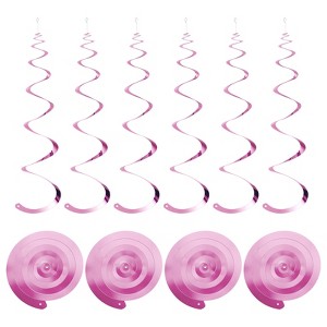 Unique Bargains Party PVC Spiral Design Hanging Swirls Decoration 18 Pcs - 1 of 4