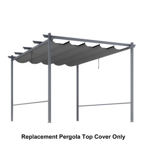 Aoodor Pergola Replacement Canopy- Retractable Sun Shade Cover with Water-Resistant & UPF 50+ UV Blocking for Outdoor Patio - 1 of 4