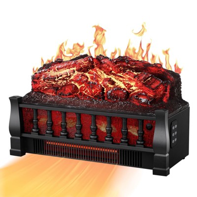 R.W.FLAME 21" Vintage Design Electric Fireplace Log Heater,Portable Freestanding Heater with Realistic Flames,Overheat Protection,750W/1500W