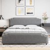 Whizmax King/Queen/Full Size Bed Frame, Velvet Upholstered Platform Bed Frame with Rivet Decor Headboard, Wood Slat Support, No Box Spring Needed - 2 of 4