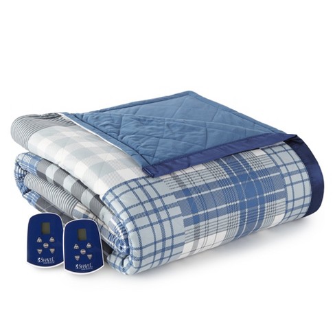 Micro Flannel Shavel Heating Technology Luxuriously Soft u0026 Warm Solid Electric  Blanket King 90x108 - Smokey Mt. Plaid : Target